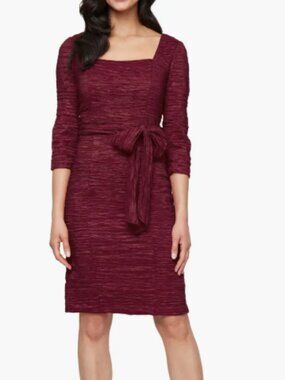 New! Alex Evenings Stretch Taffeta Crinkle Dress Size 16, NWT